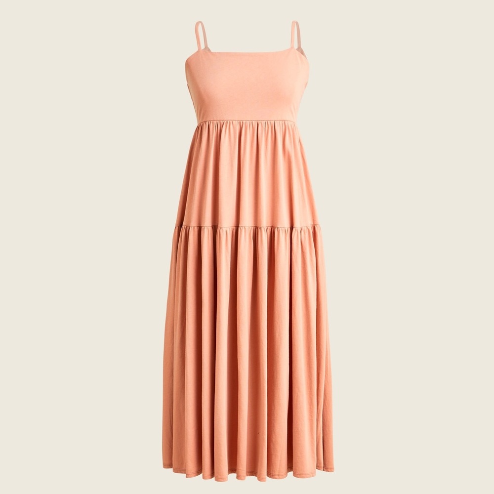 J. Crew Tie-Back Tier Knit Dress - Clay Sand size 8